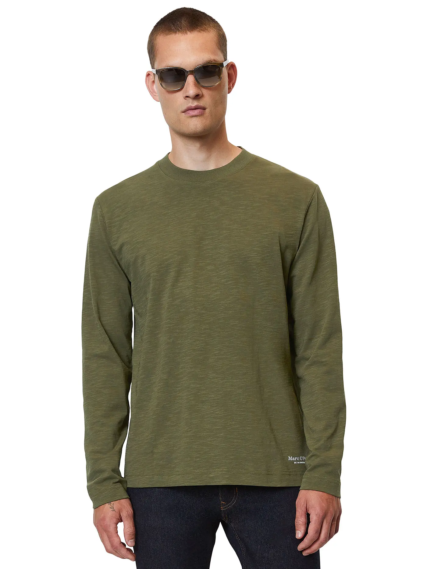 MARC O'POLO | Langarmshirt | dunkelgrün